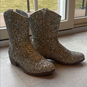 Kensie Girl Silver Glitter Kids Boots